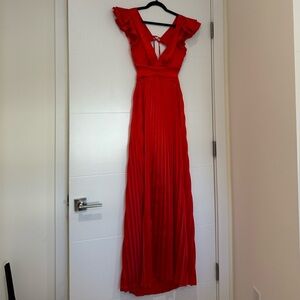 Gorgeous red pleated gown